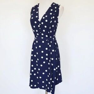 A New Day Polka dot navy dress